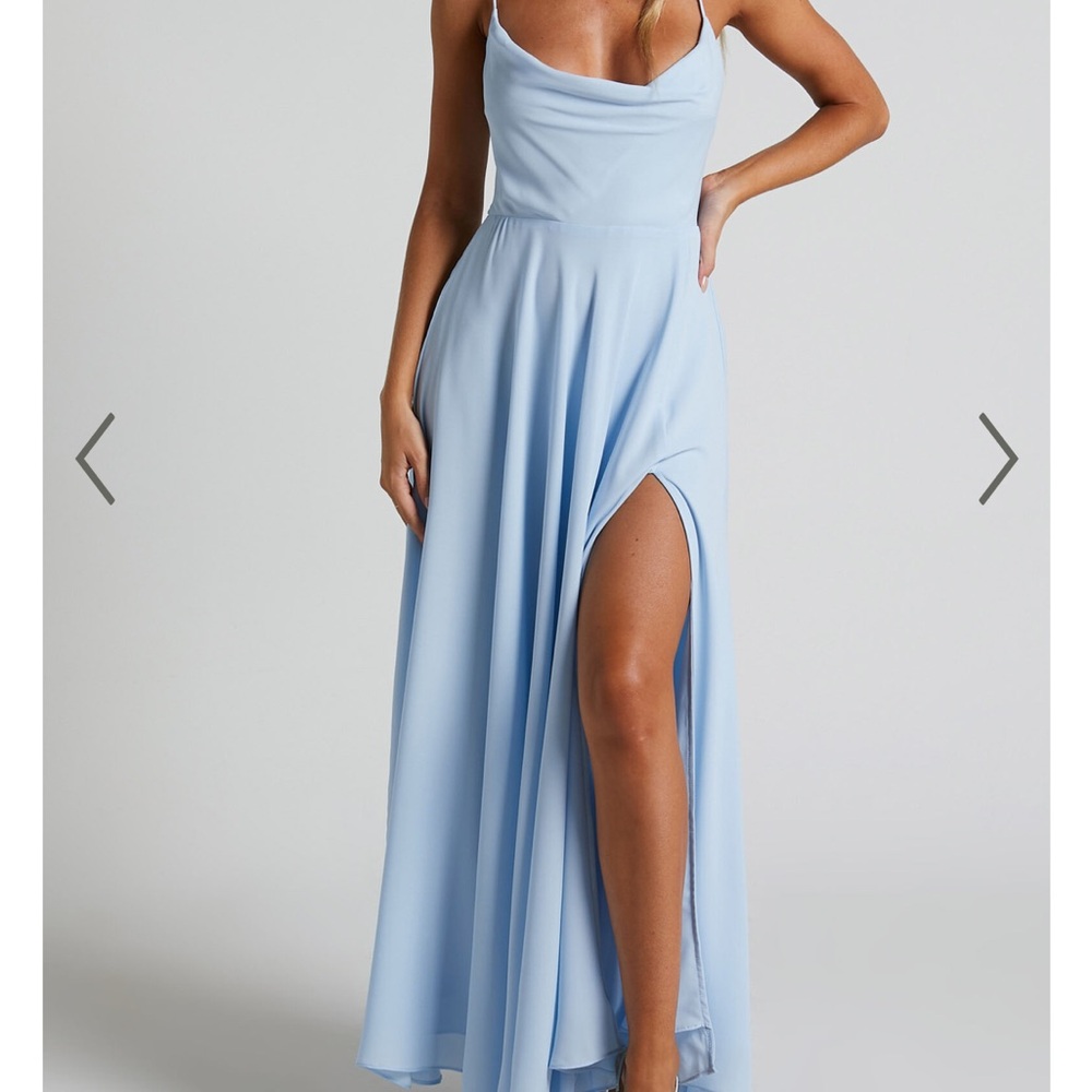 Showpo - Baby Blue long dress with slit